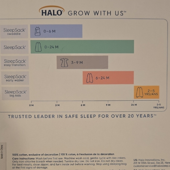 Halo 100% Cotton Pink 6-12 months Sleep Sack - Picture 3 of 3